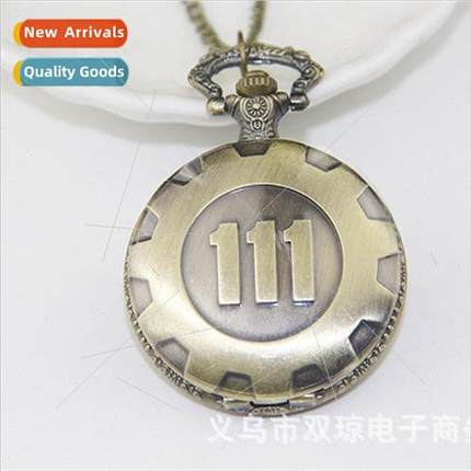 Retro Large Classic Theme Game Fallout 4 Quartz Pocket Watch