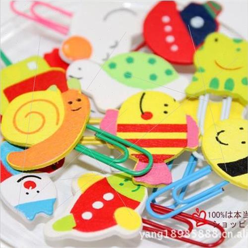 K7001 Wooden Animal Painted Cartoon Bookmark Cute Animal Pap
