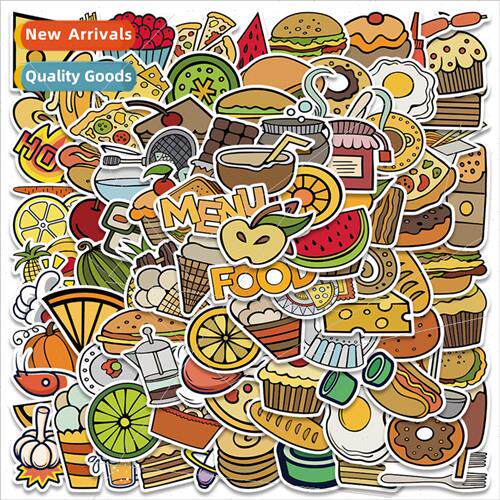 98  of food series graffiti stickers suitcase guitar skatebo