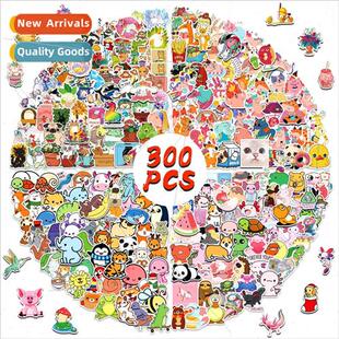 300 small animal stickers new cartoon cute salamander small