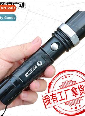 XPE T6 LED Flashlight Mechanical Rotating Zoom 18650 Recharg