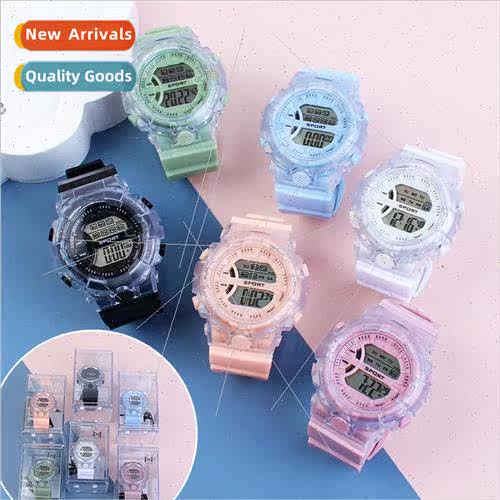 Transparent sports electronic watch outdoor multifunctional