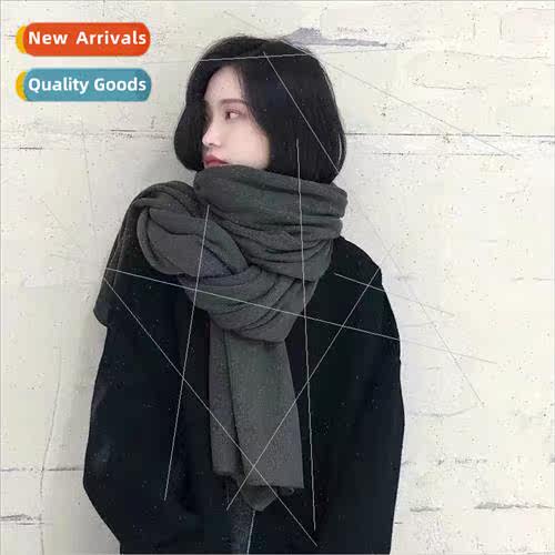 Korean  of the autumn and winter scarf female solid color wi