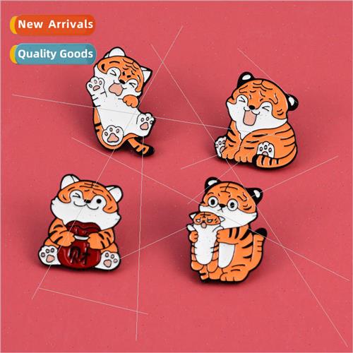 Chinese Style Cute Tiger Orange Cat Brooch Tiger Tiger Cute