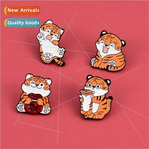 Chinese Style Cute Tiger Orange Cat Brooch Tiger Tiger Cute