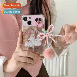 适用 15ProMa bow pendant iPhone bunny dorky tie girls ins