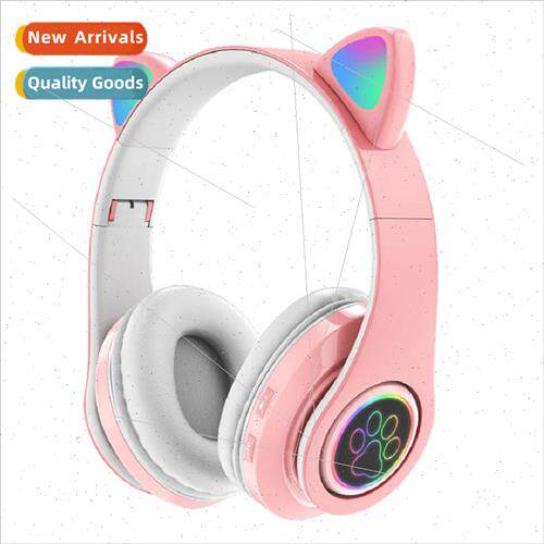 Headset B39 bluetooth headset cat ears luminous folding plug
