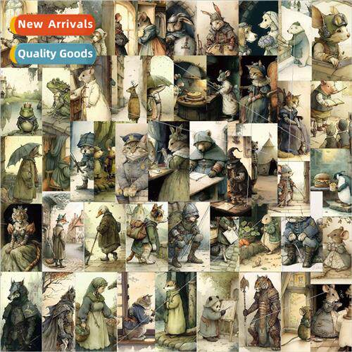 50pcs of fairy tale animal book illustration doodle stickers