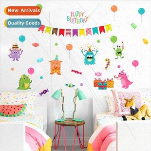 creative happy monster Pengcai stickers warm wall chi XL8209