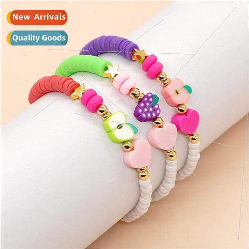 Personalized Pearls Soft Ceramic Fruit Bracelet Bohemian Sty