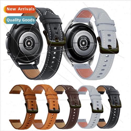 适用 samsung galaxy watch3 leather strap 22mm samsung active