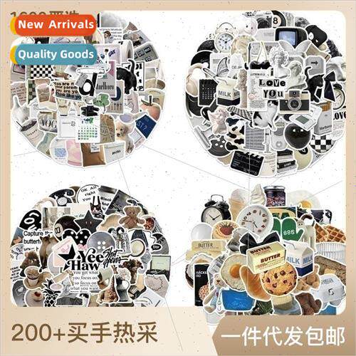 50 cartoon Ins  milk cookies graffiti stickers decorative lu