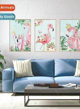New SK9315 flamingo photo frame wall stickers background dec