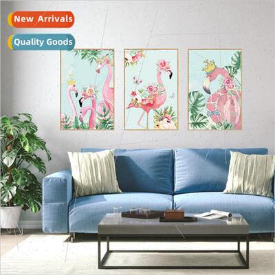 New SK9315 flamingo photo frame wall stickers background dec
