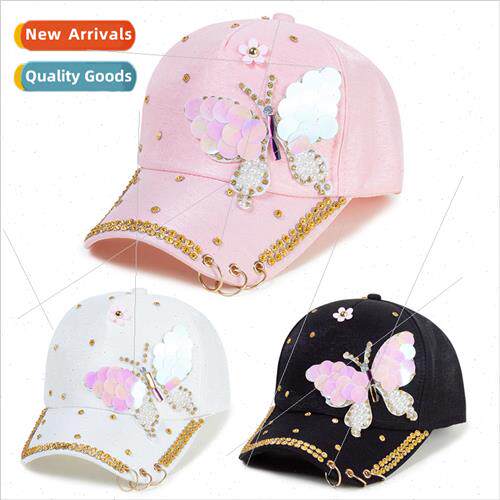 Baseball cap Korea new hat female summer Korean butterfly fa