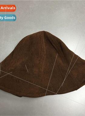 Korean corduroy retro back notch fisherman hat fall and wint