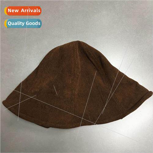 Korean corduroy retro back notch fisherman hat fall and wint