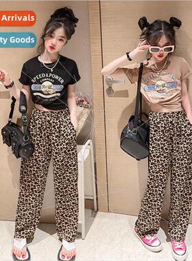 Childrens 2023 new childrens clothing girls casual suit summ