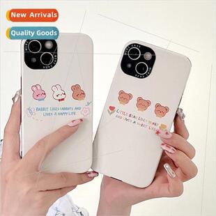 Cartoon Bear Bunny iPhone 13 Couple 12ProMax Phone Case 适用
