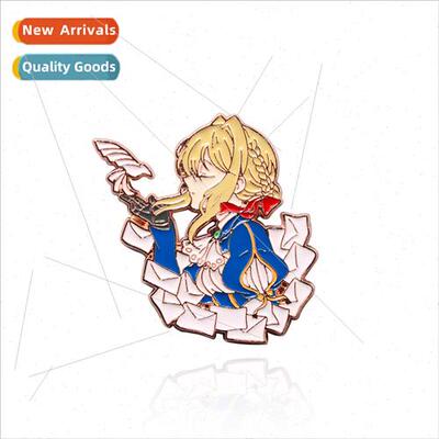 Anime  violet eternal garden Wei brooch Violet cartoon metal