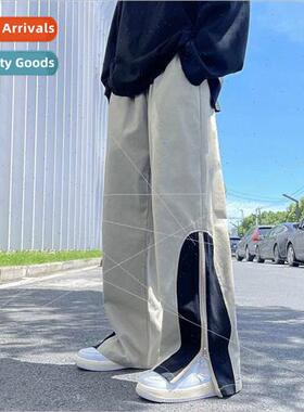 Zipper overalls spring and summer thin new loose sweatpants