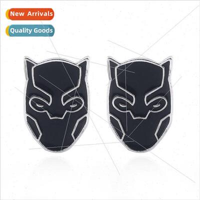 Movie Peripherals Reunion 3 Black Panther King Stud Earrings