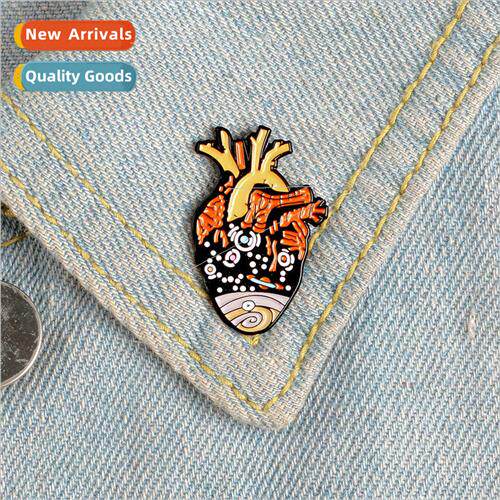 Jewelry Creative Halloween Heart Brooch Cosmic Planet Explor