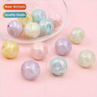 Korean acrylic diy colorful han beads plating loose 16mm fig