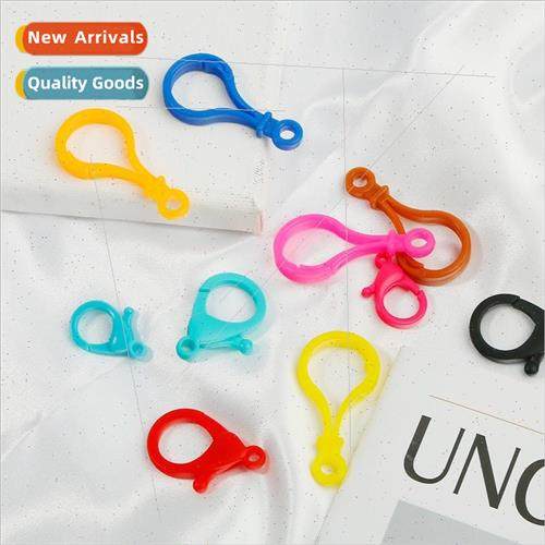 Keychain candy color plastic lobster clasp key ring diy home