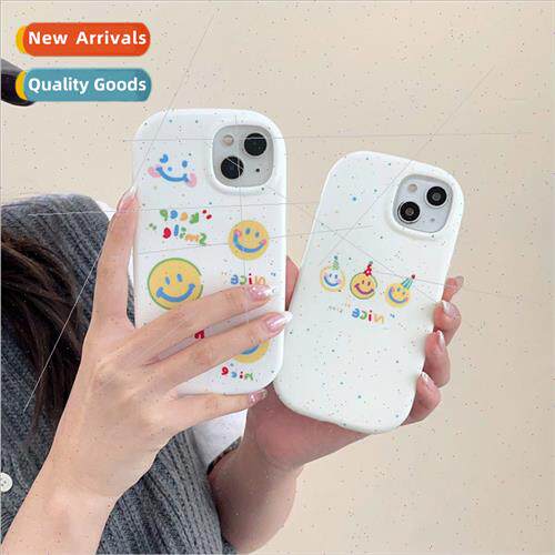 Niche ins splash ink smiley face English 适用 15ProMax Apple