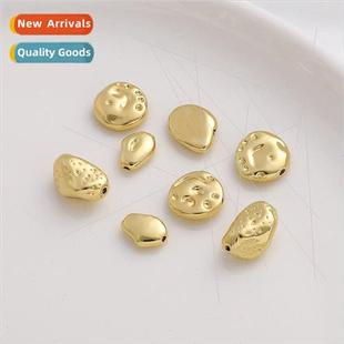 irregular shaped spacer gold baroque color beads 14K stone