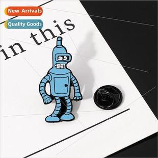 cartoon jewelry future bag badge anime pin metal robot Fly