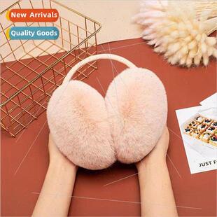 hair ear fur wear big rabbit winter Back muffs