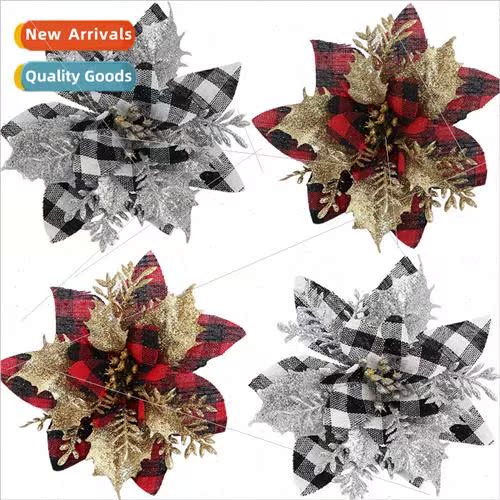New Christmas decorations 14cm gold dust lattice Christmas f