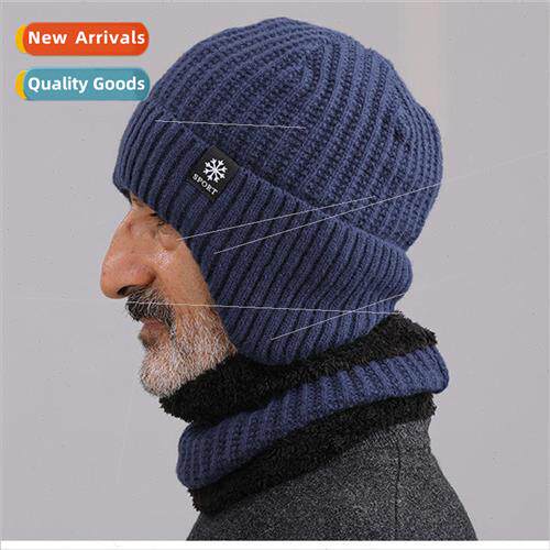 Middle-aged and elderly mens hats winter warm ear protection