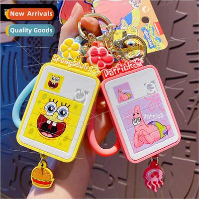 cartoon SpongeBob SquarePants fun puzzle keychain female cre