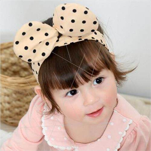 Korean  of childrens cartoon dots big ears hair band baby de