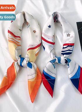 lk scarf small square scarf steed printing Korean  of the hu