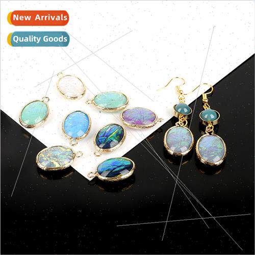 Double-sided cloud oval pendant DIY handmade earrings access
