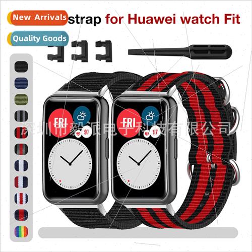 适用 Huawei Watch Fit 3-Ring Nylon Strap Huawei  Edition Rep