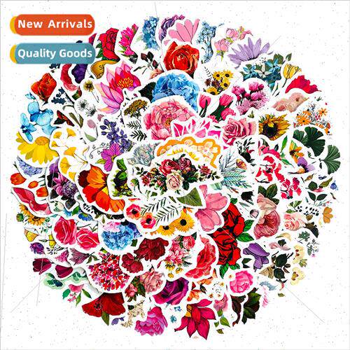ins  flowers 100 -repeating stickers small fresh cafe sun um
