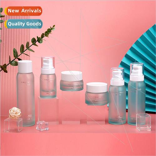 New straight round skincare glass bottle set multi-specifica