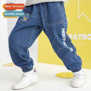 Childrens jeans anti-Zou durable loose gum paste printing W