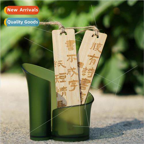 calligraphy bamboo slice bookmark word word bamboo rhyme cla