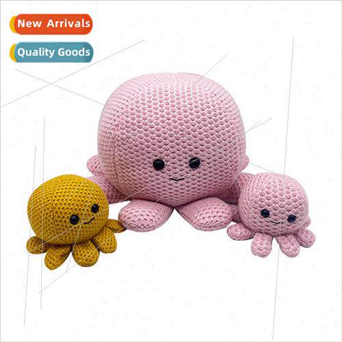 New knitted pink cute octopus plush toy plush doll to figure
