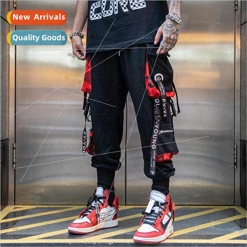 Work pants mens loose ins hip-hop set dance wide leg pants m