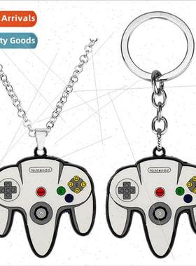 Creative Gamepad Keychain Video Gamepad Necklace Metal Car P