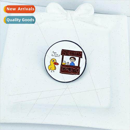 Cartoon Creative Duck Comic Brooch Cute Alphabet Baking Lacq