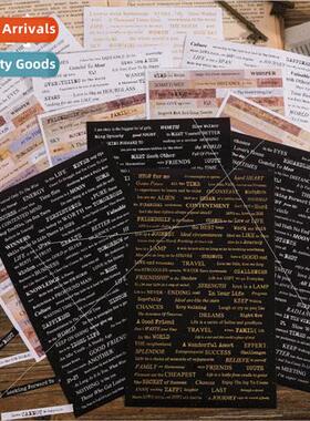 English sticker set Between the lines series of retro foil b