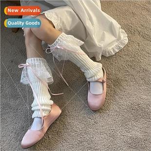 girls winter bow edge lace Korean sets socks and Autumn